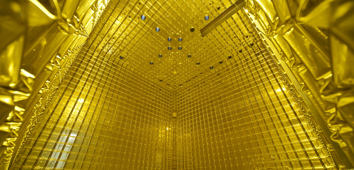 Interior of the ProtoDUNE detector at CERN.